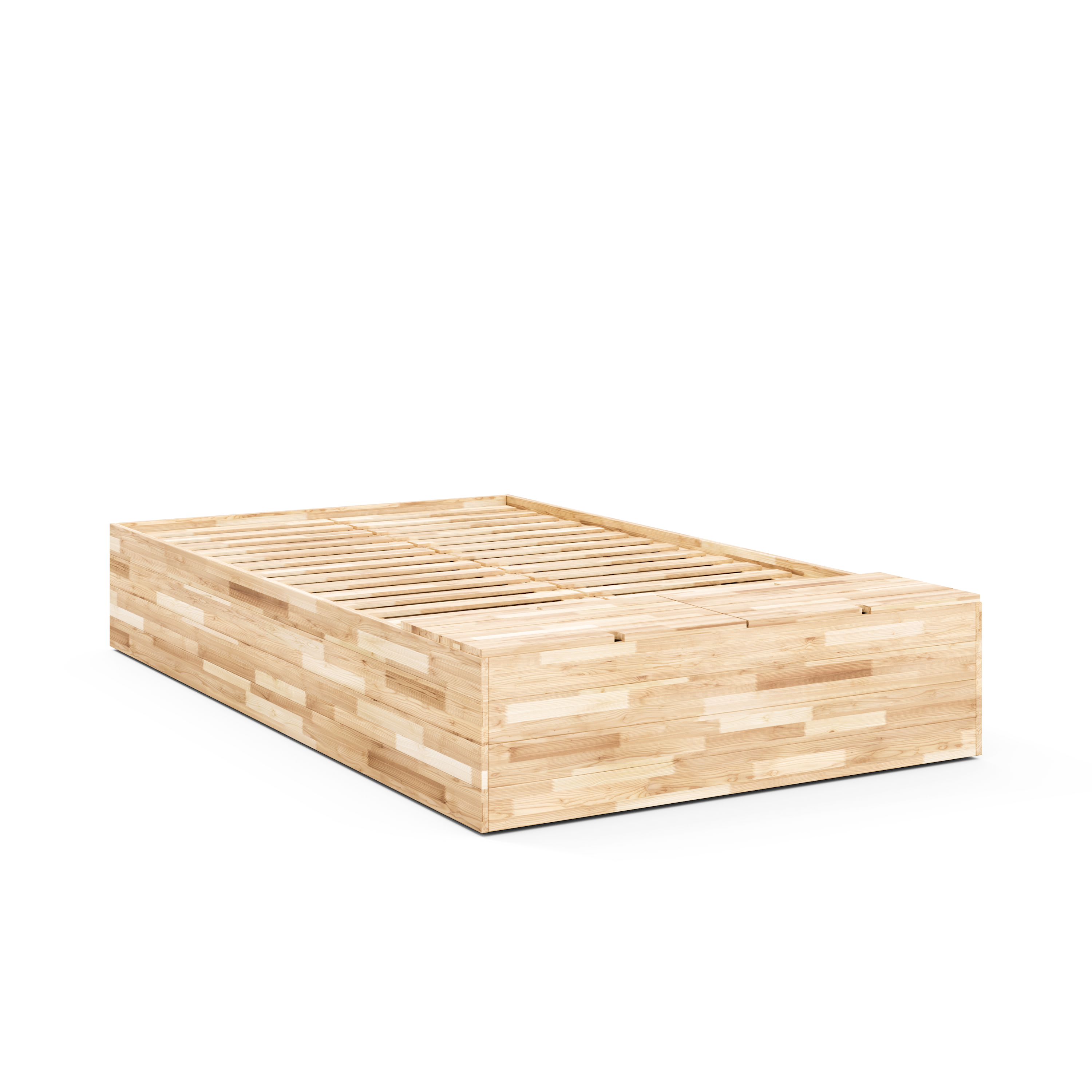 BASEMENT BED CLEAR LACQUERED 140 X 200