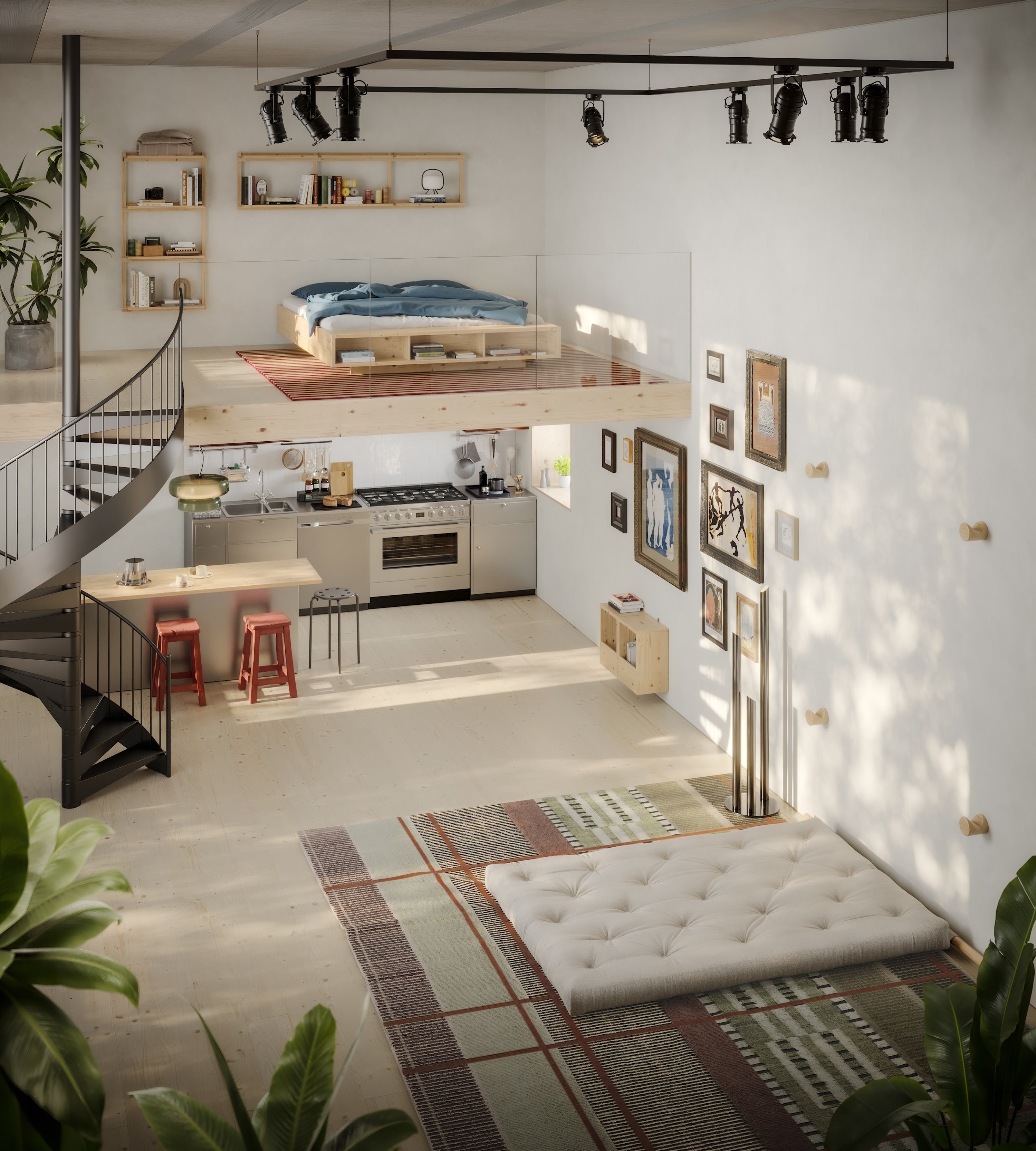 HOOKED RAW 135 x 200 W. BRAVO MATTRESS CHOCOLATE