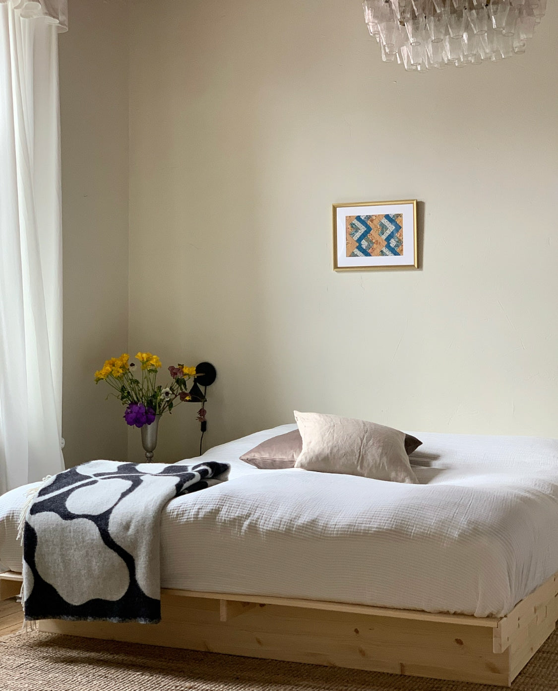 KANSO BED RAW 140 X 200 W. 2 PCS BED ROLLERS RAW